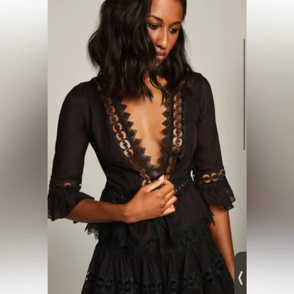 Charo Ruiz Ibiza Edda Top in Black, Size S - Picture 3 of 6